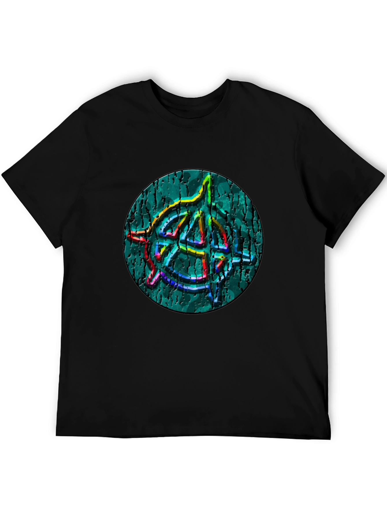 Anarchy Symbol T-Shirt - Cracked Style Graphic