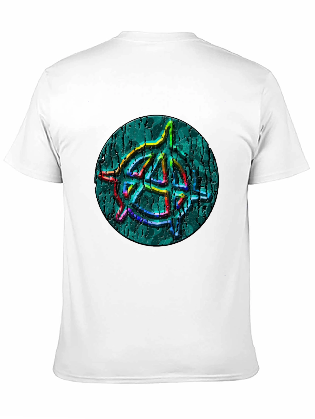 Anarchy Symbol T-Shirt - Cracked Style Graphic