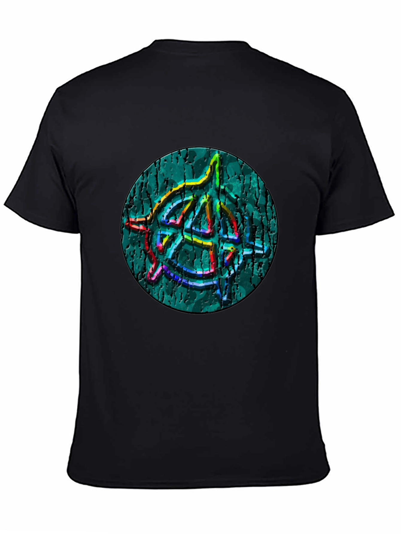 Anarchy Symbol T-Shirt - Cracked Style Graphic