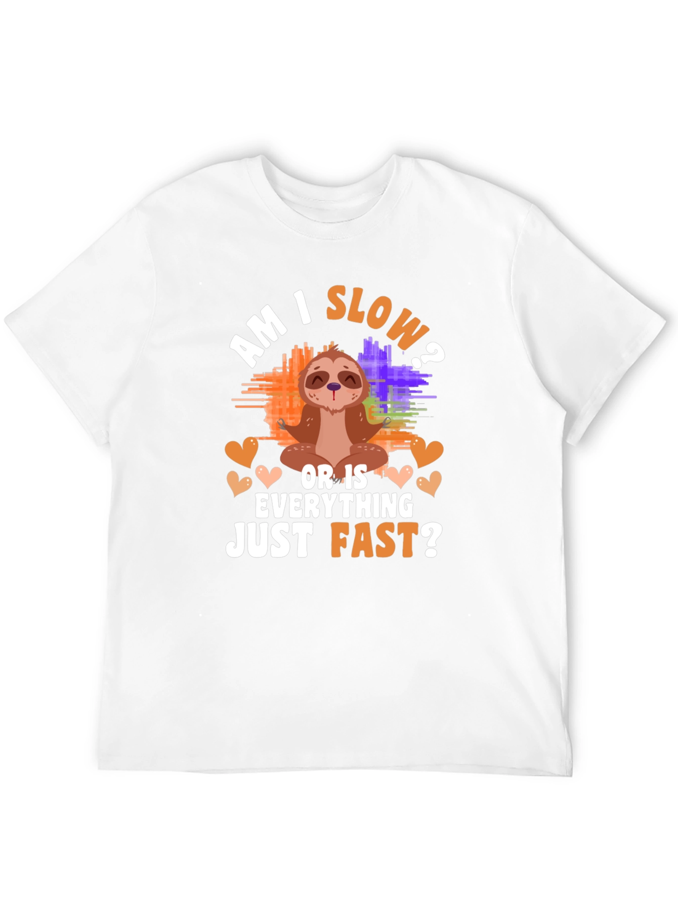 Funny Sloth Meditation Graphic T-Shirt