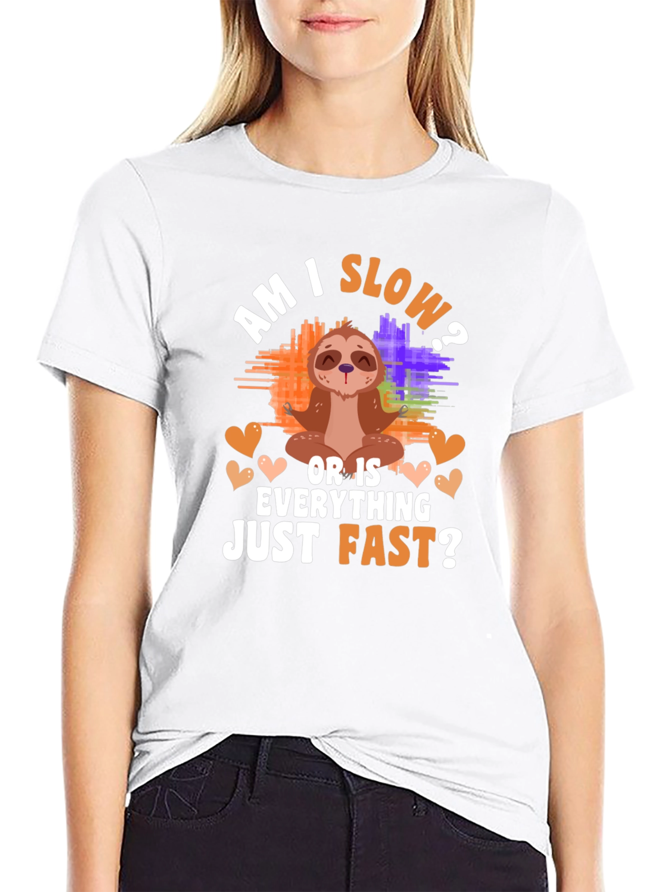 Funny Sloth Meditation Graphic T-Shirt
