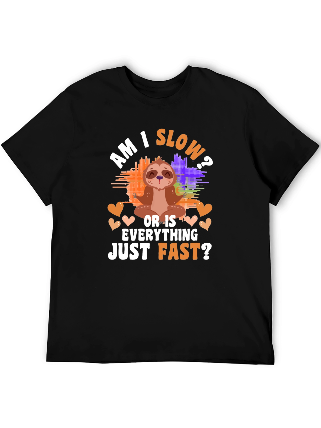 Funny Sloth Meditation Graphic T-Shirt