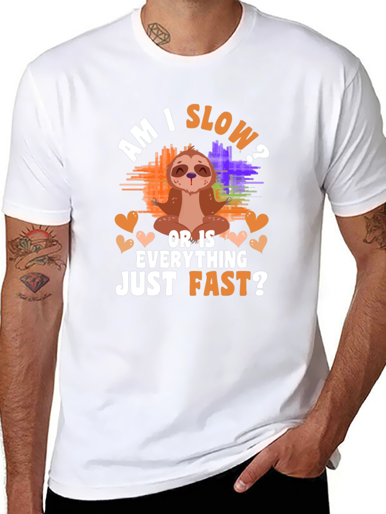Funny Sloth Meditation Graphic T-Shirt