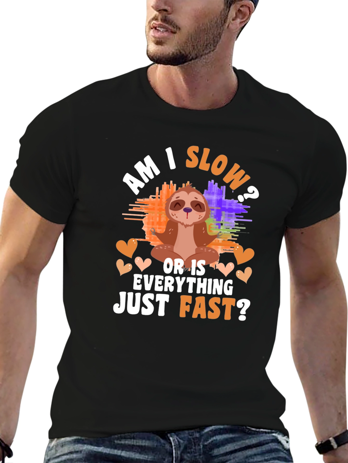 Funny Sloth Meditation Graphic T-Shirt