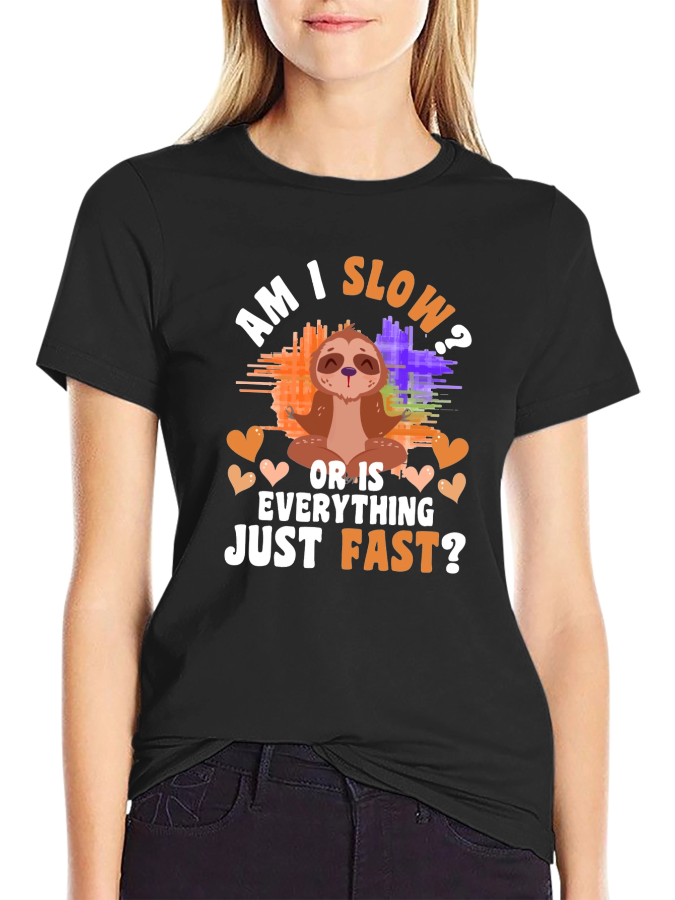 Funny Sloth Meditation Graphic T-Shirt