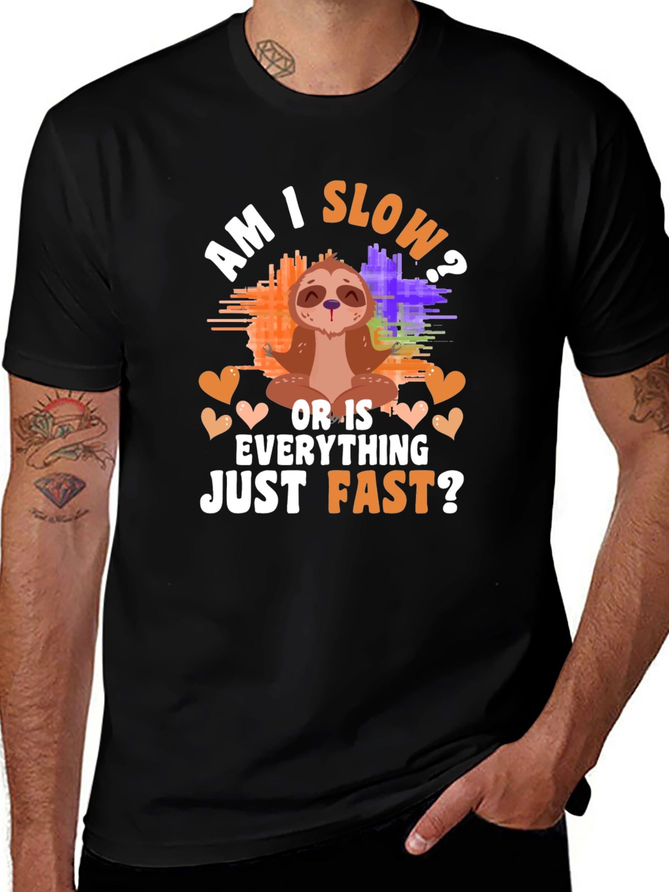 Funny Sloth Meditation Graphic T-Shirt
