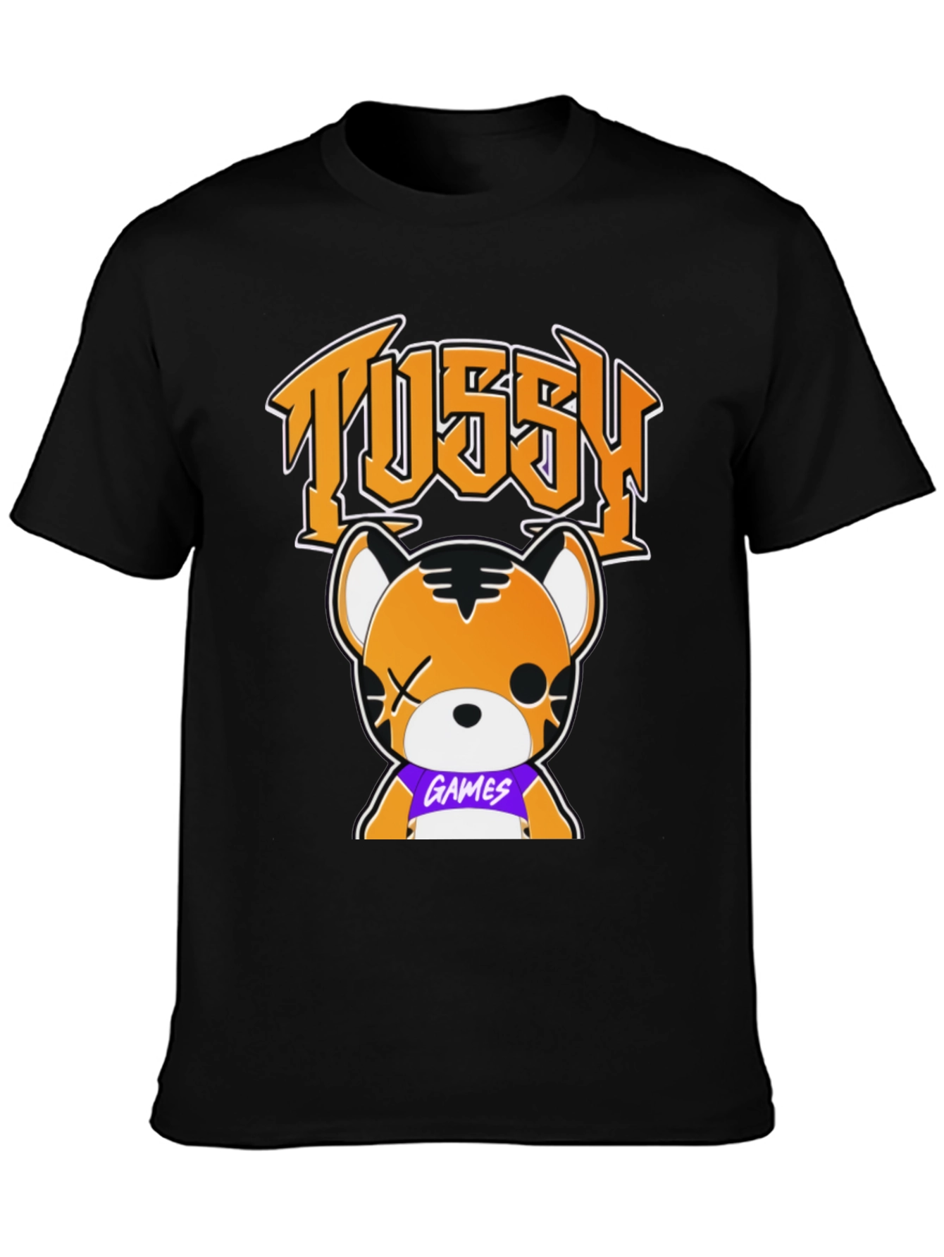 Tussy Games Tiger Graphic Black T-Shirt
