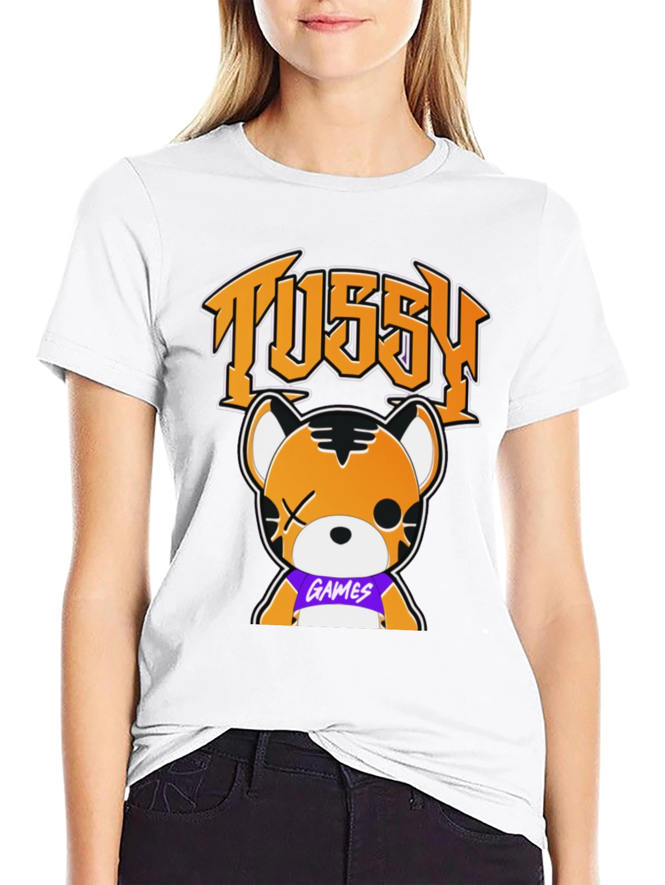Tussy Games Tiger Graphic Black T-Shirt