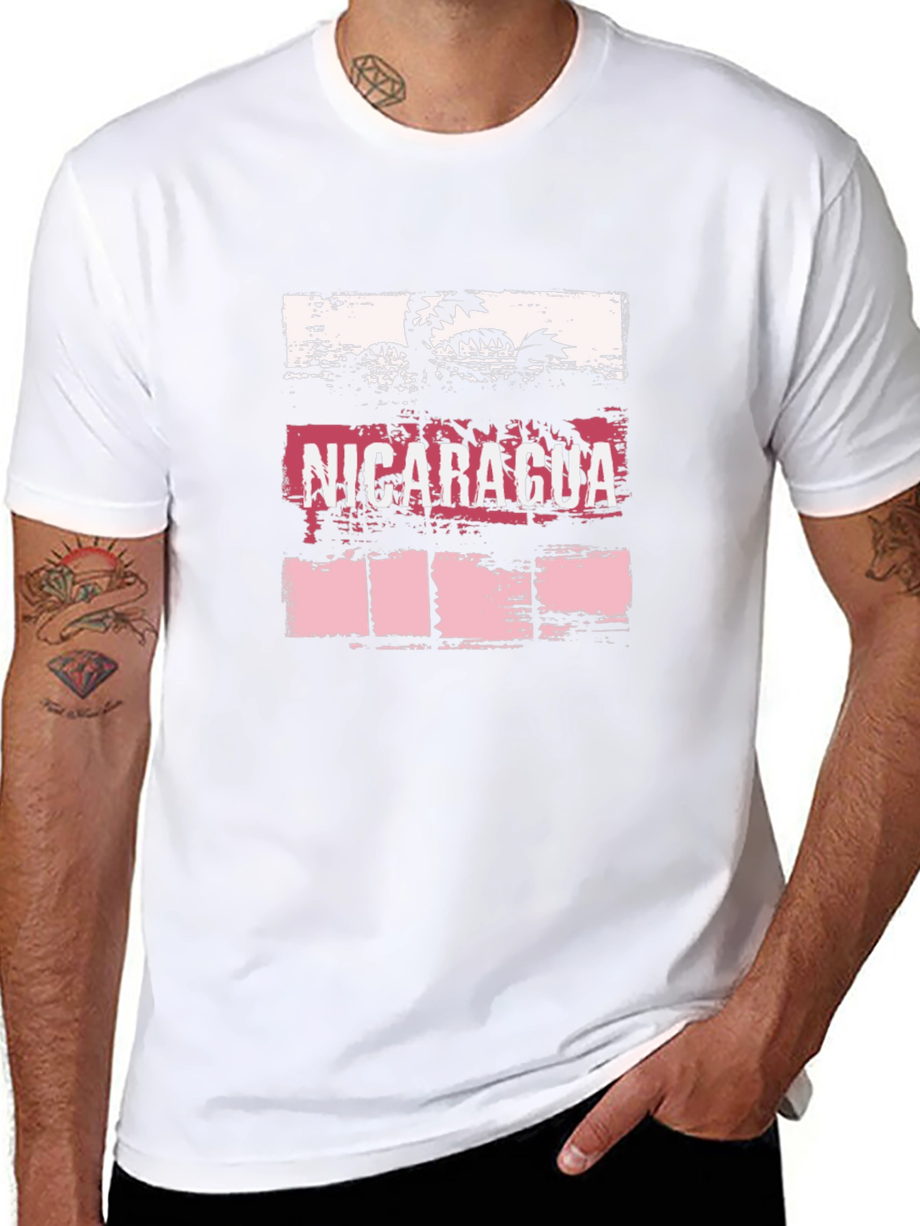 Nicaragua Palm Tree Graphic Tee - Tropical Vacation Souvenir