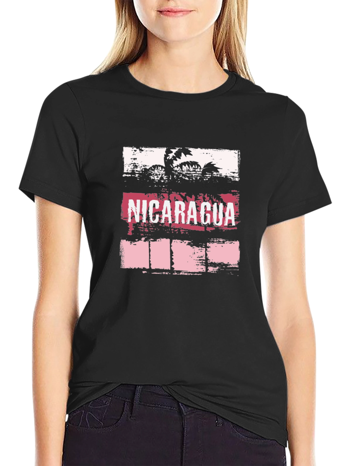 Nicaragua Palm Tree Graphic Tee - Tropical Vacation Souvenir