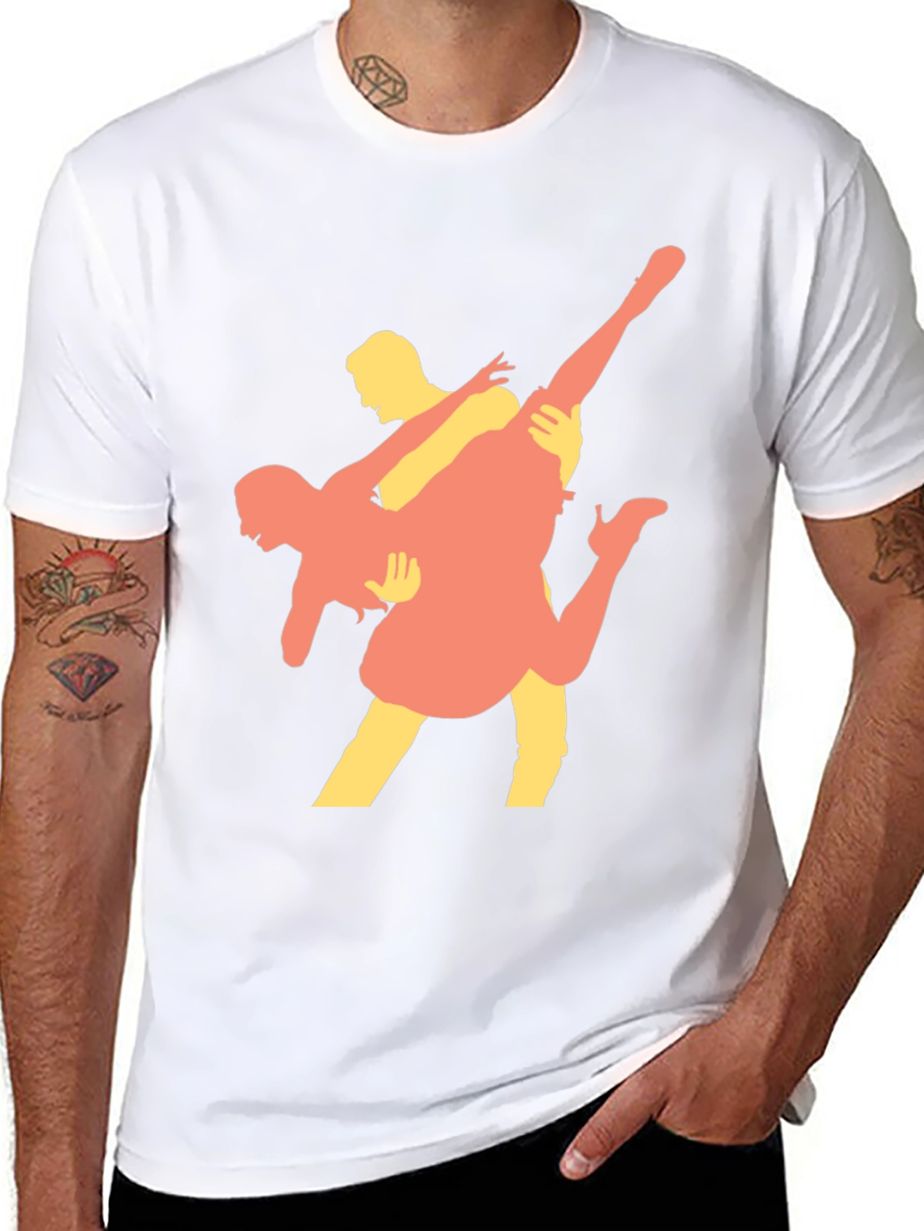 Dancing Couple Graphic Tee - Black T-Shirt