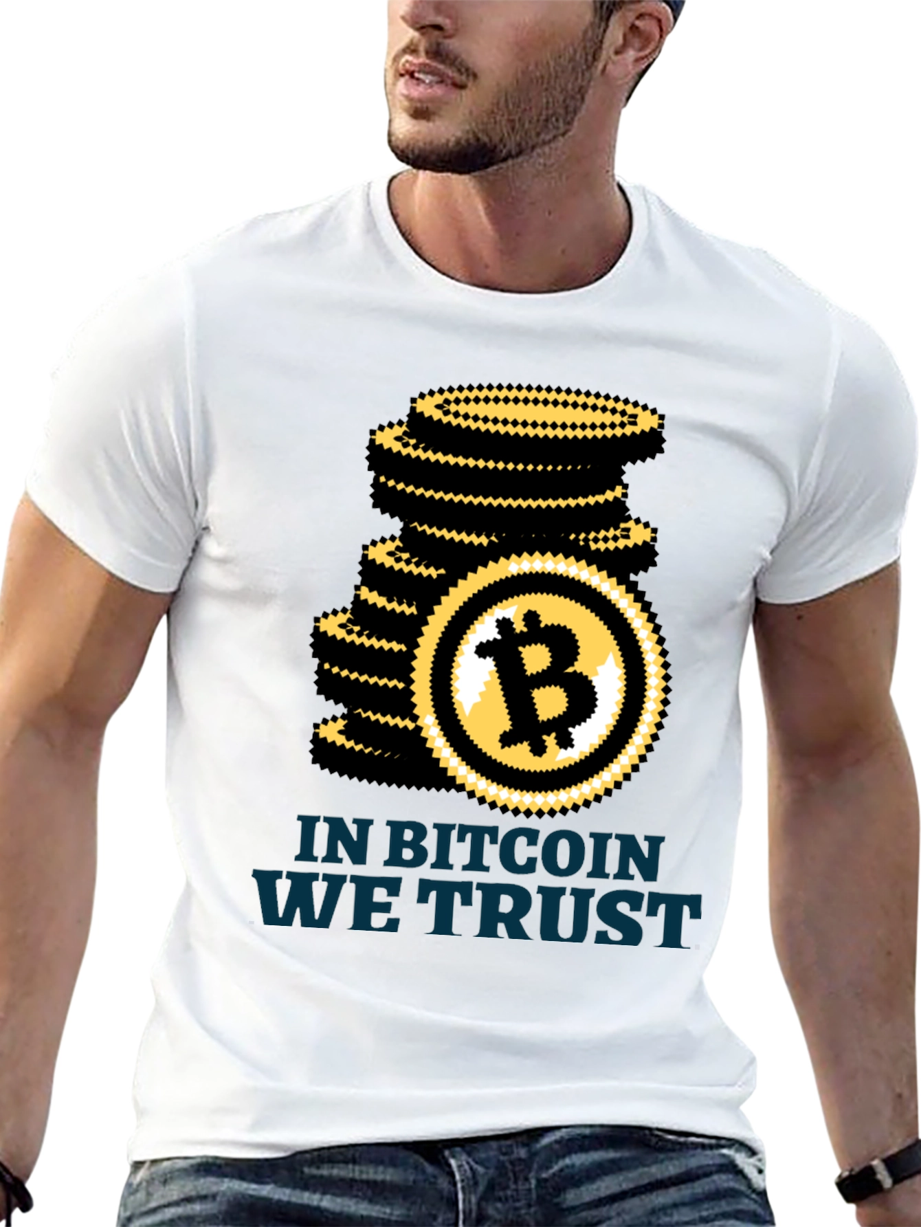 Bitcoin We Trust Black T-Shirt Crypto HODL