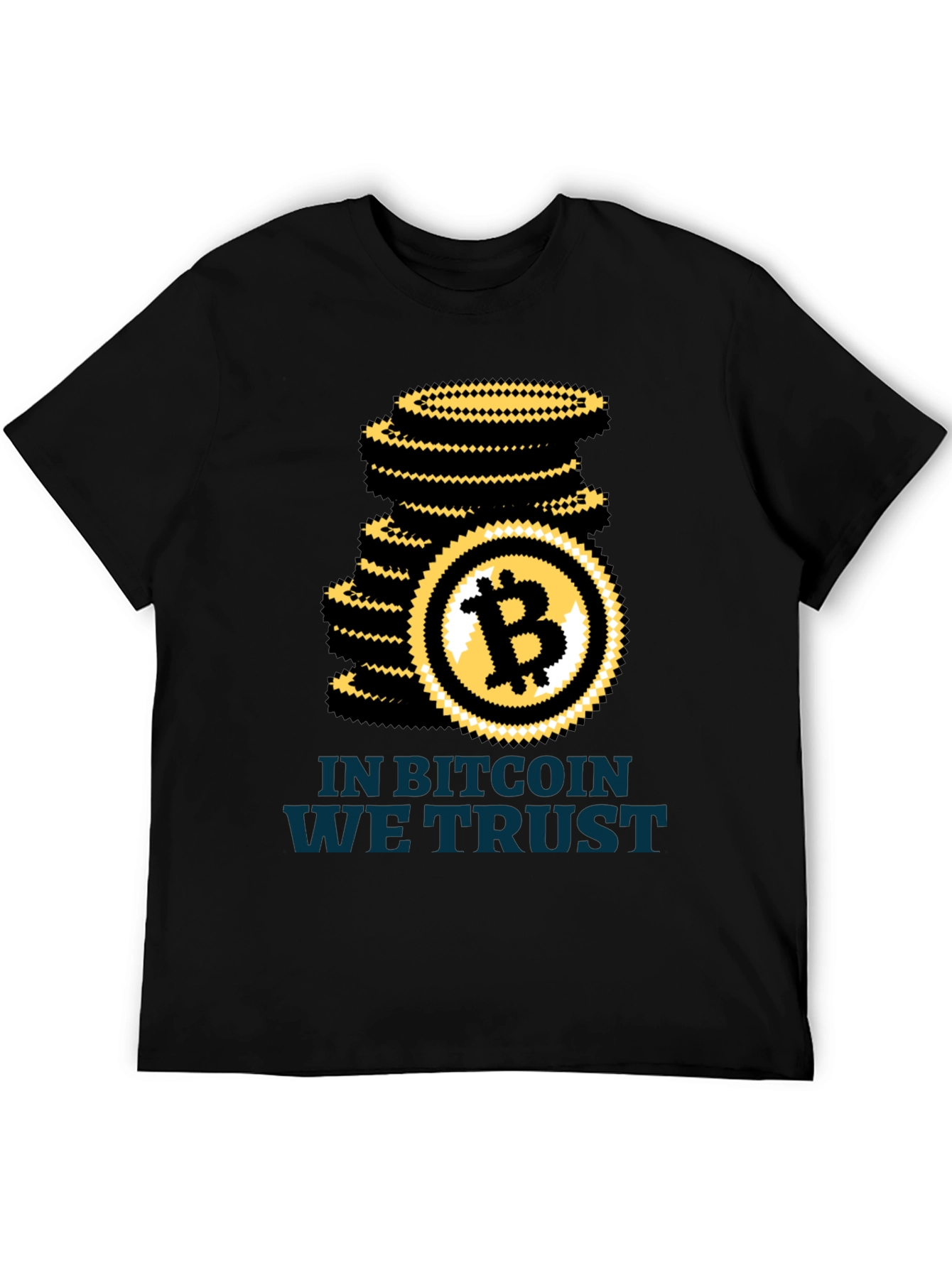 Bitcoin We Trust Black T-Shirt Crypto HODL