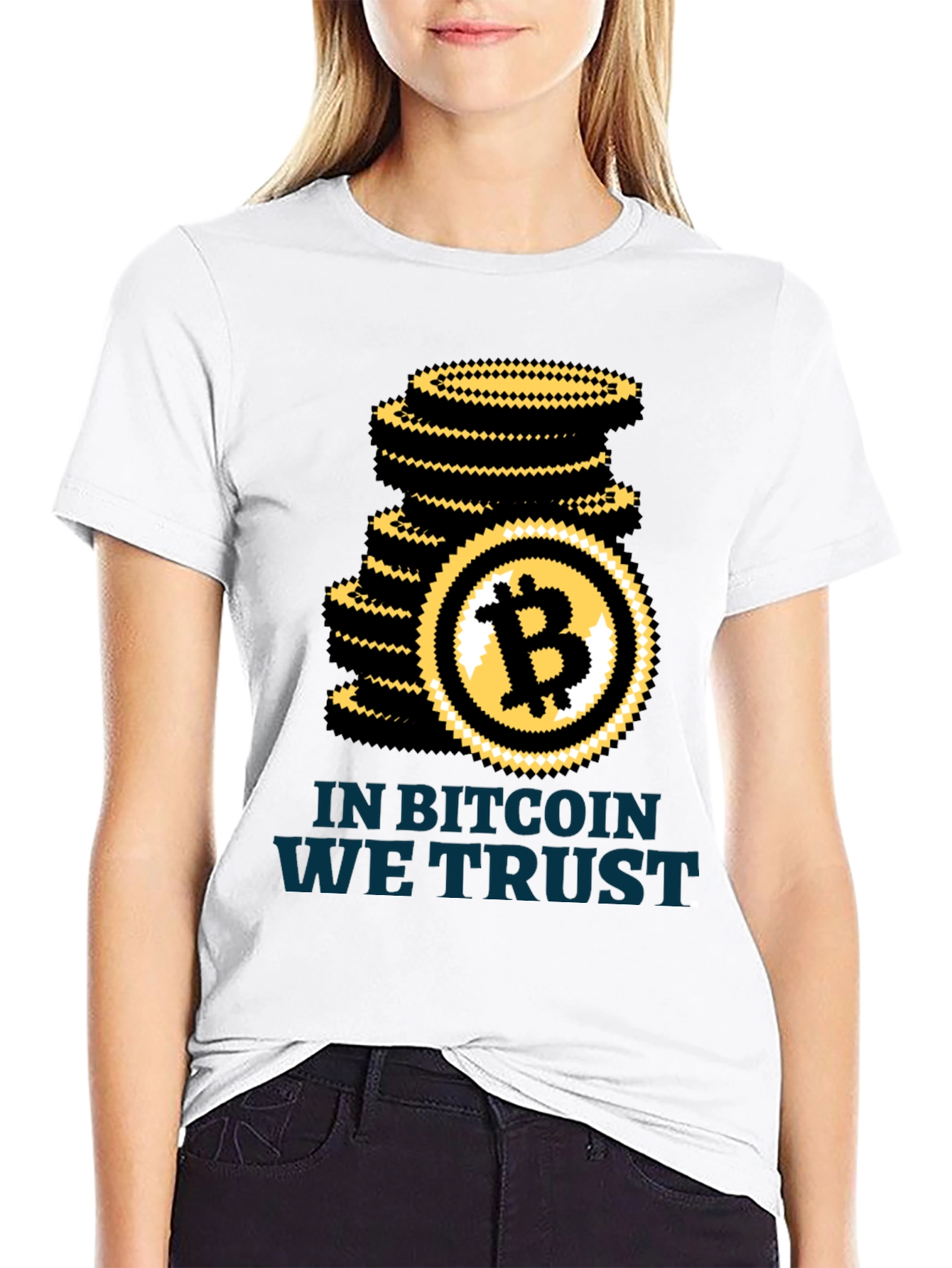 Bitcoin We Trust Black T-Shirt Crypto HODL