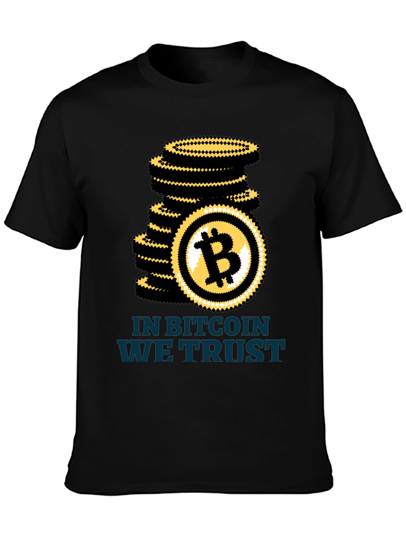 Bitcoin We Trust Black T-Shirt Crypto HODL