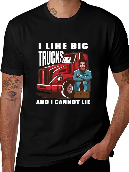 I Like Big Trucks Black Graphic Tee