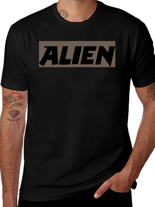 ALIEN Graphic Print Mens Black T-Shirt