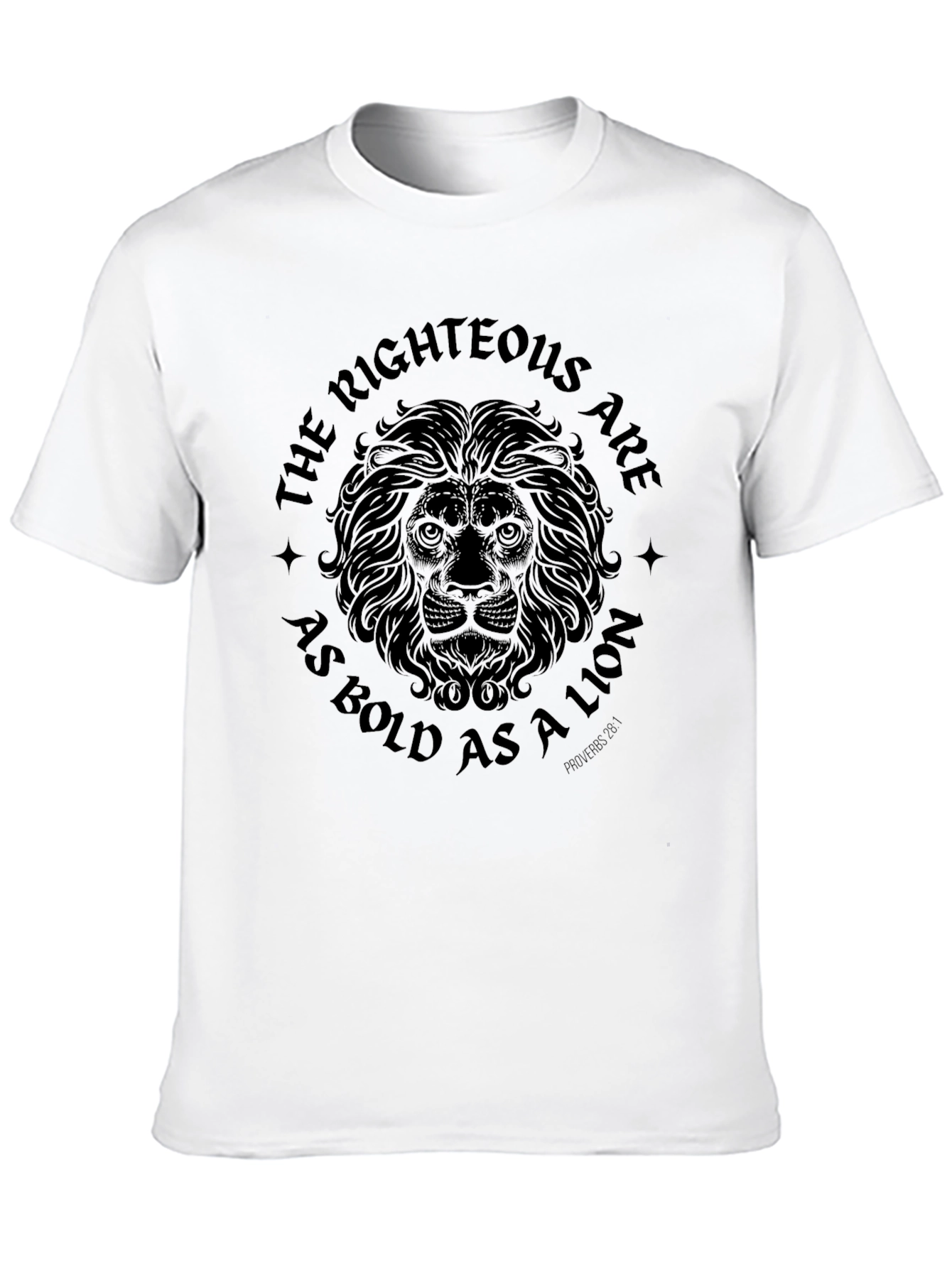 Lion Graphic Tee - The Righteous are Bold