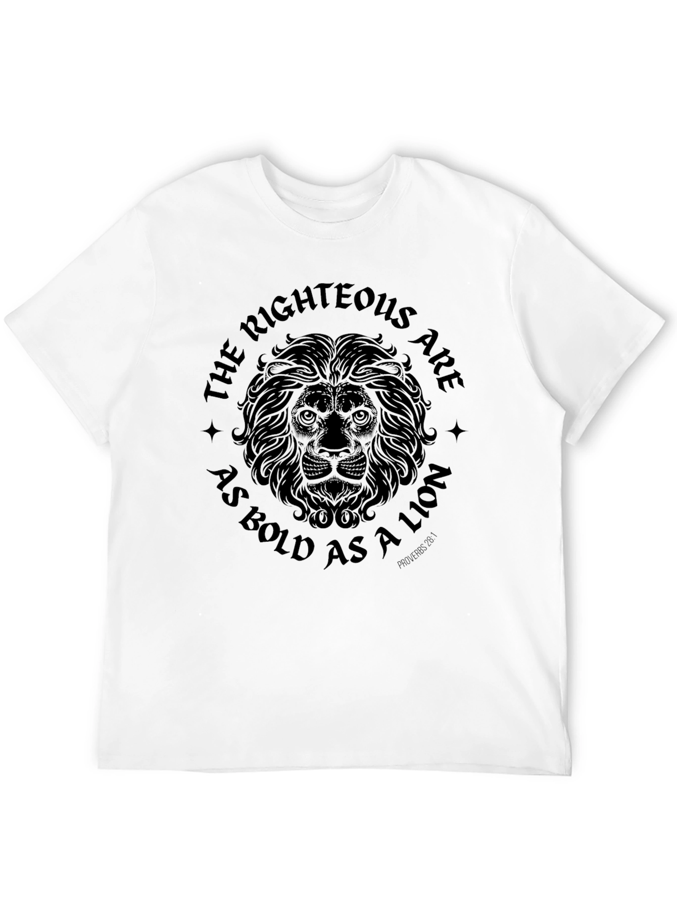 Lion Graphic Tee - The Righteous are Bold