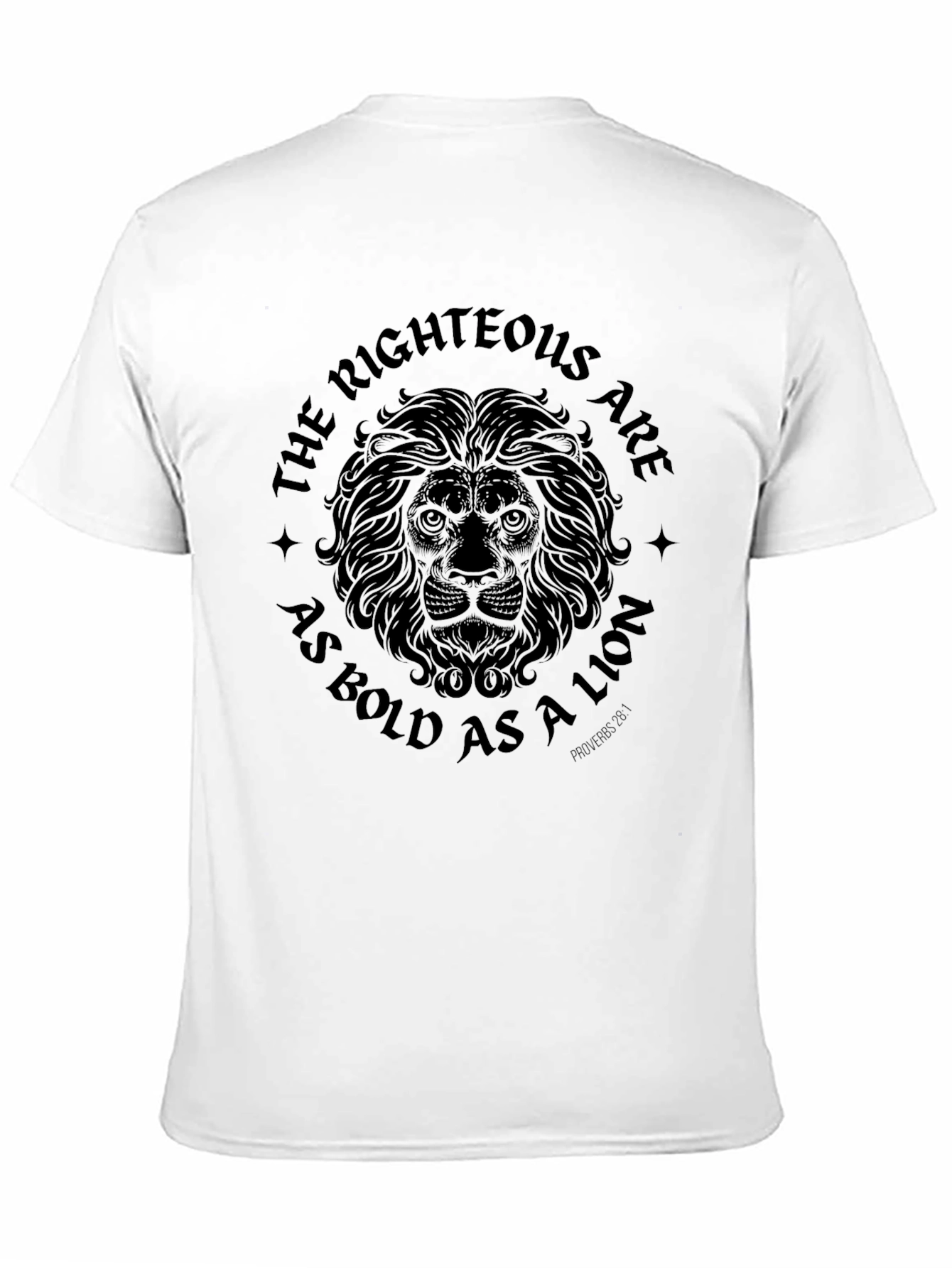 Lion Graphic Tee - The Righteous are Bold