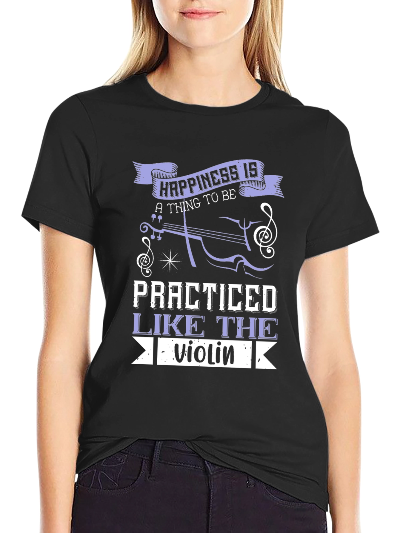 Happiness is Practiced Violin T-Shirt