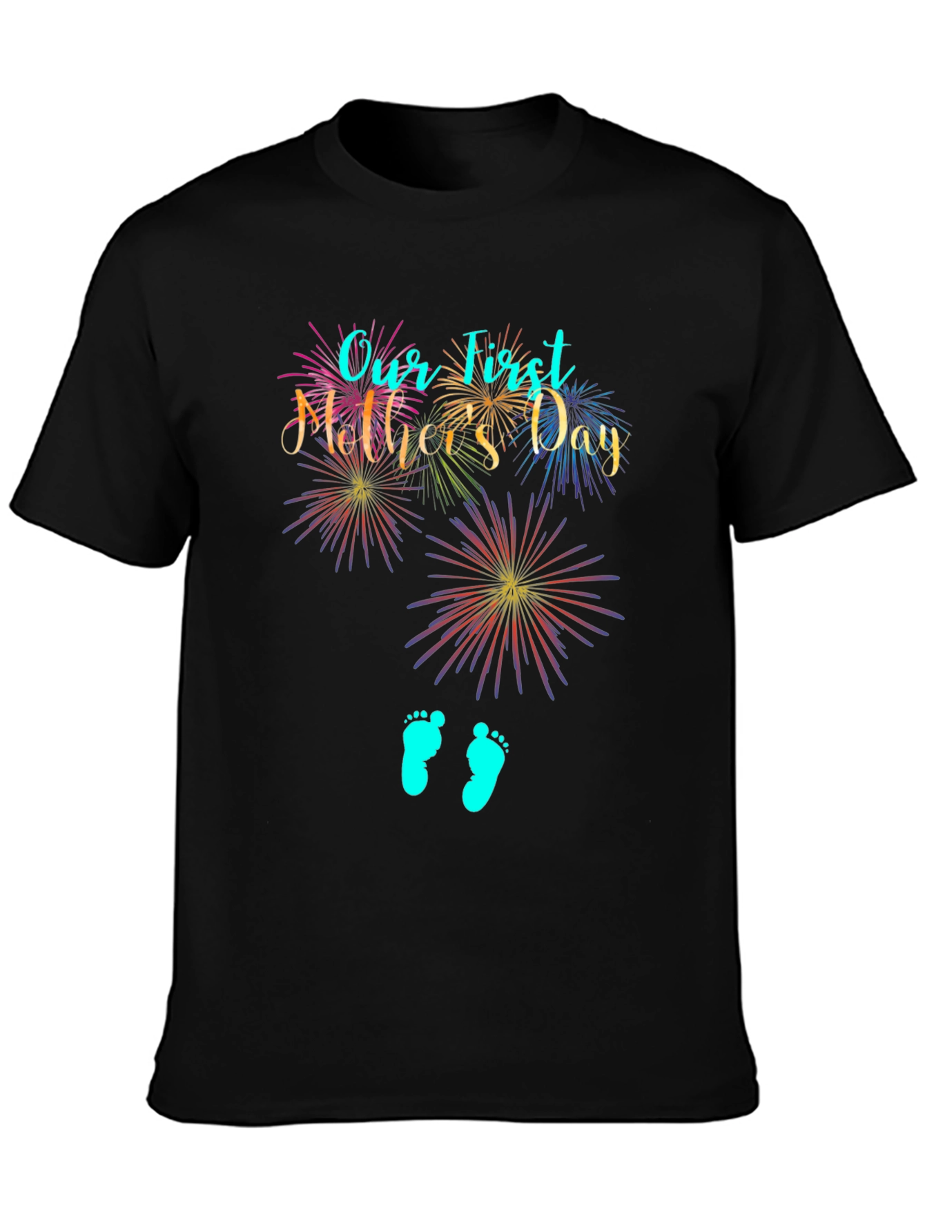 Our First Mothers Day Black T-Shirt
