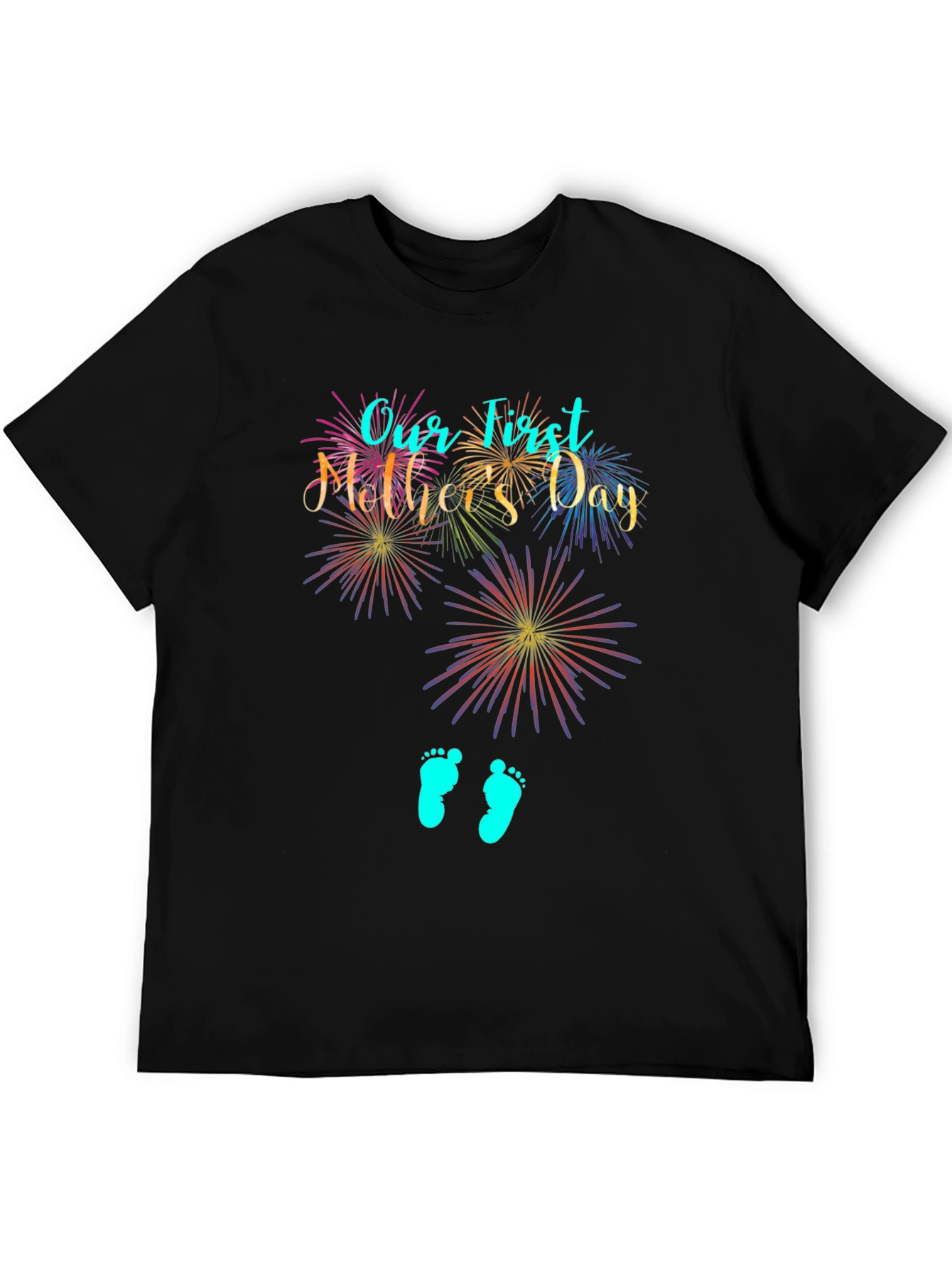 Our First Mothers Day Black T-Shirt