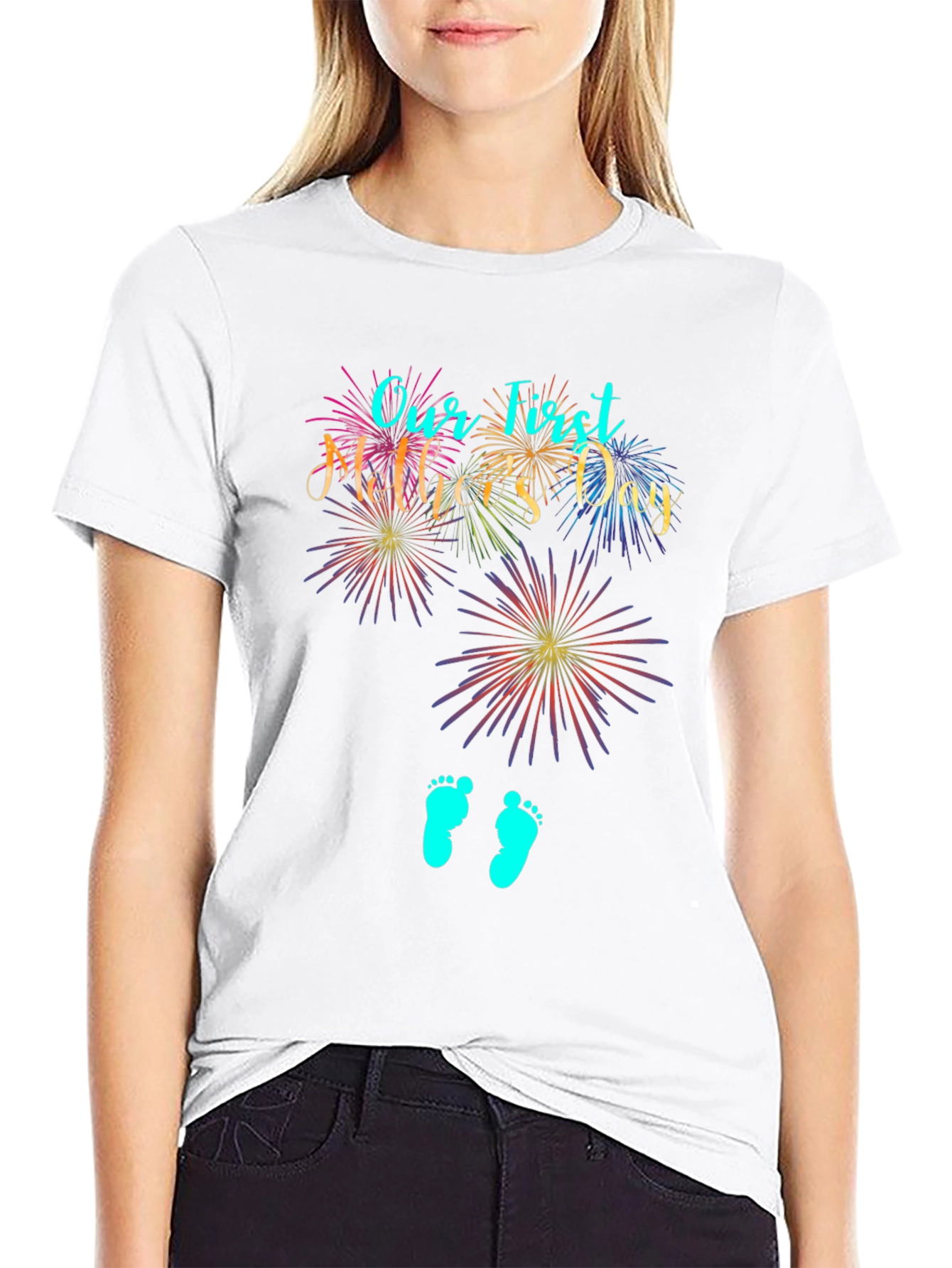 Our First Mothers Day Black T-Shirt