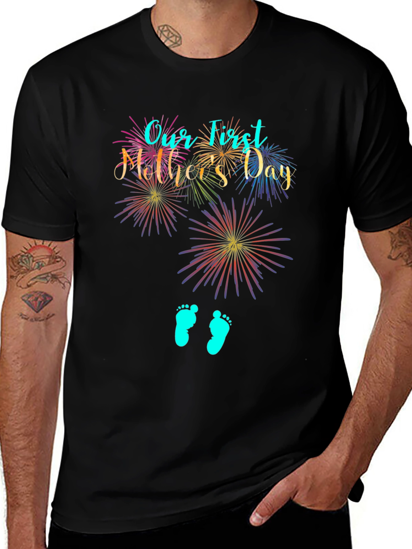 Our First Mothers Day Black T-Shirt
