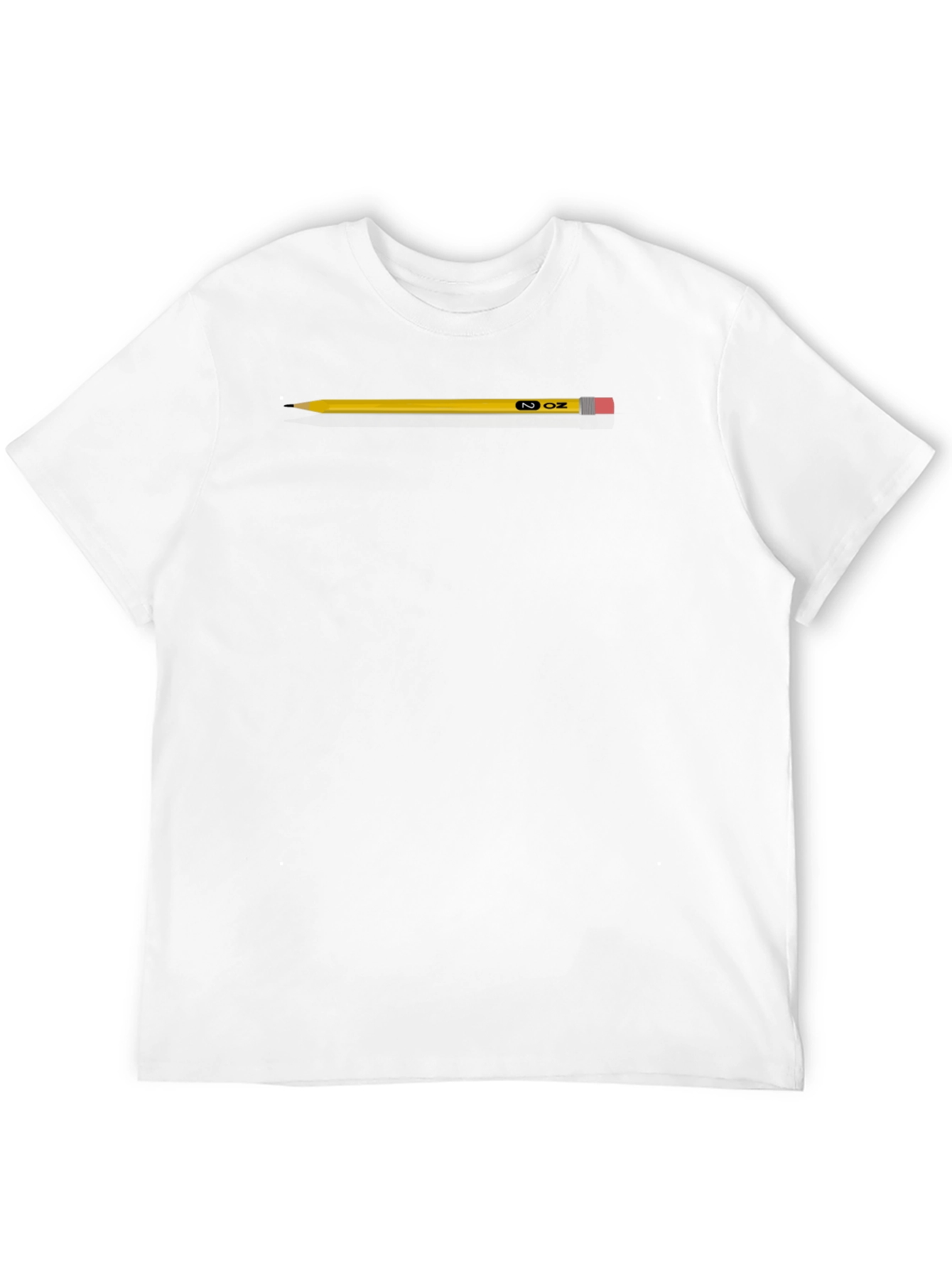 Pencil Graphic T-Shirt - Mens Black Cotton Tee