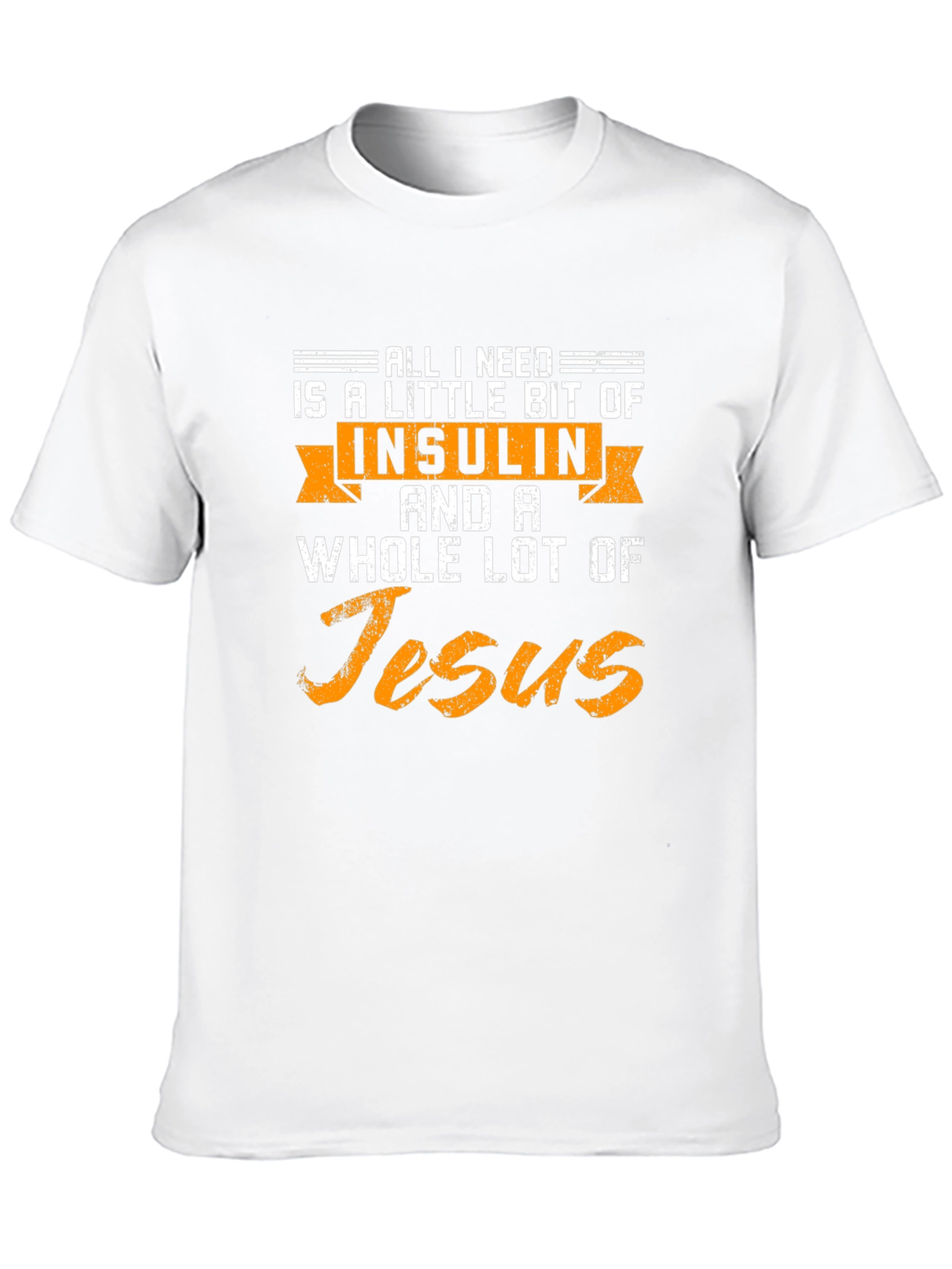 Insulin and Jesus T-Shirt Diabetes Awareness