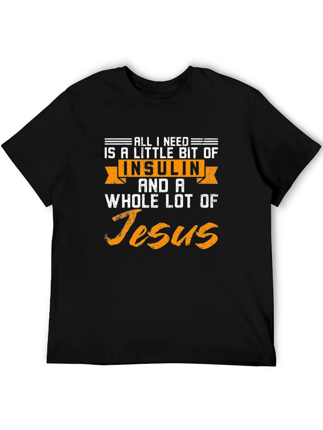 Insulin and Jesus T-Shirt Diabetes Awareness