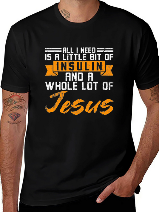 Insulin and Jesus T-Shirt Diabetes Awareness