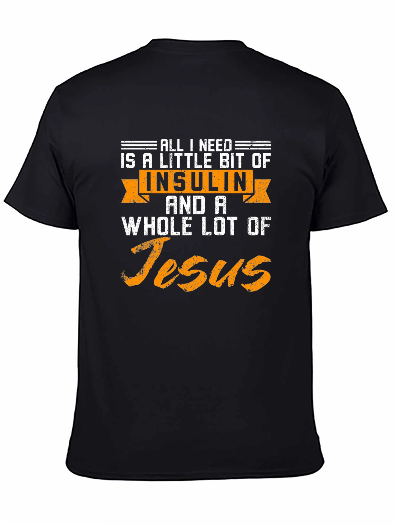 Insulin and Jesus T-Shirt Diabetes Awareness