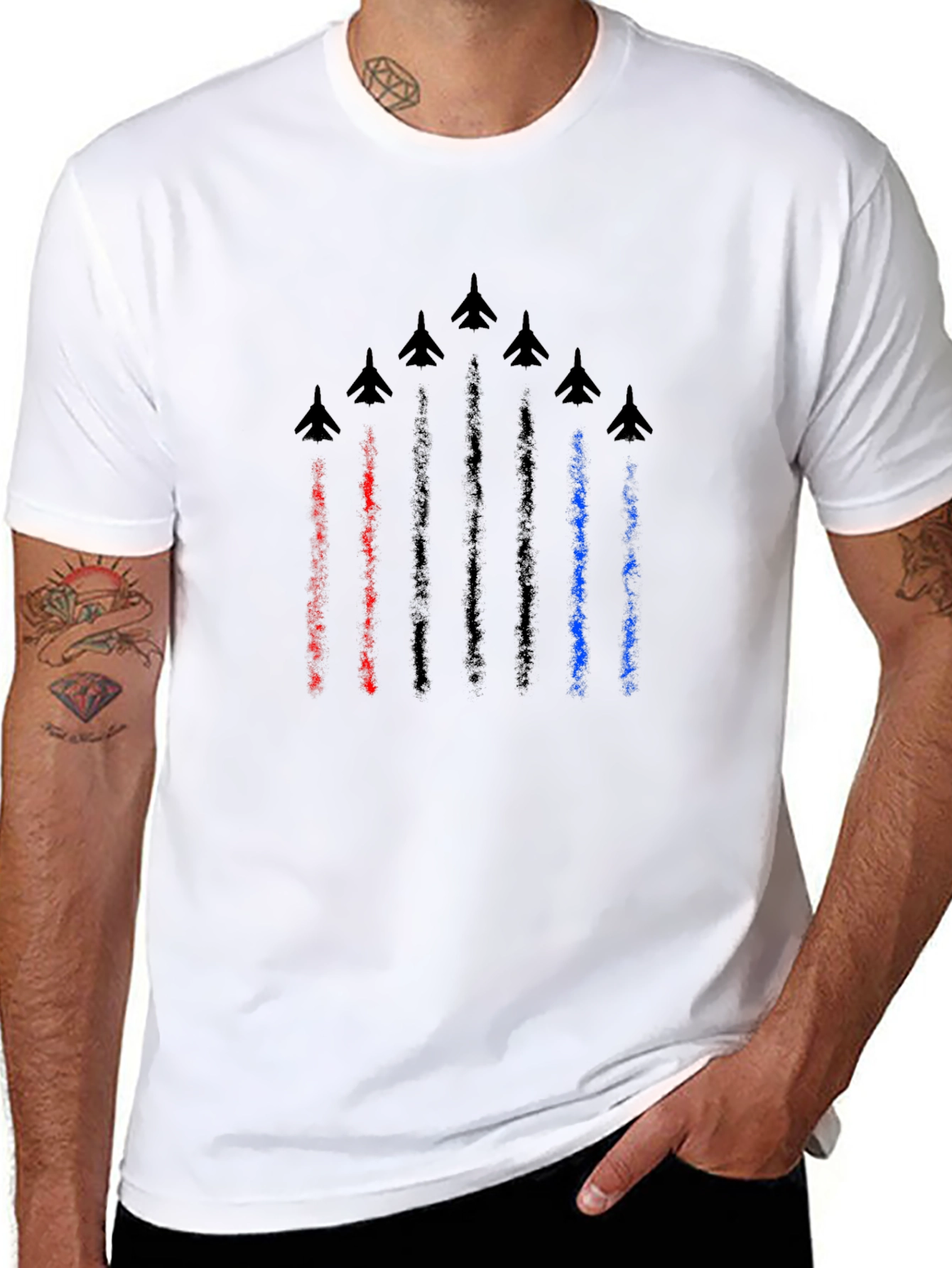 Jet Formation Graphic T-Shirt - Black