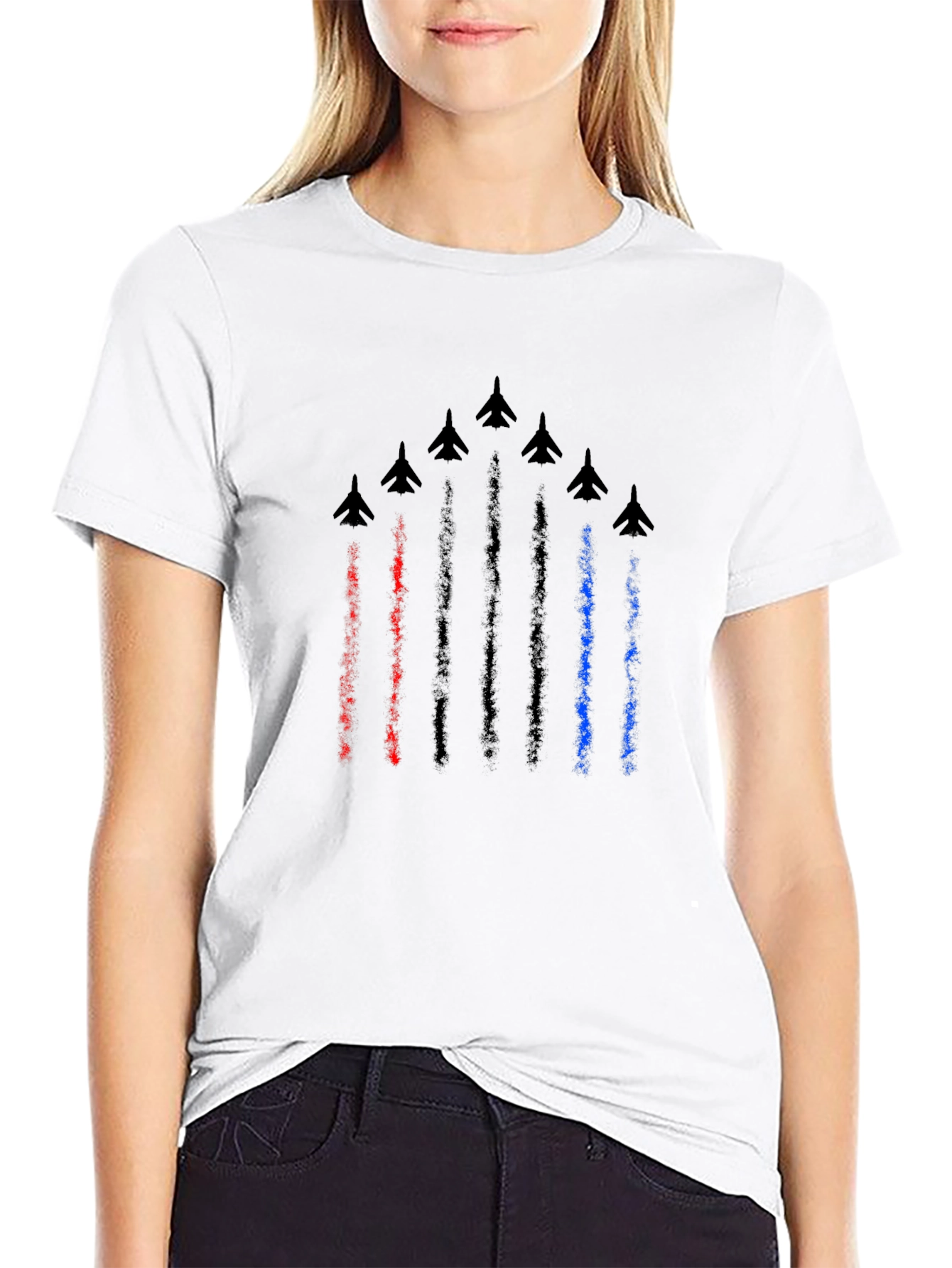Jet Formation Graphic T-Shirt - Black