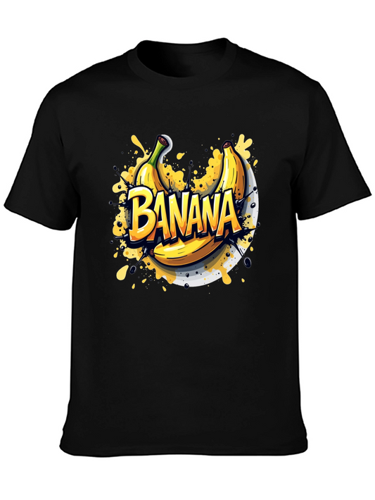 Banana Graphic Tee - Fruit Lovers Black T-Shirt