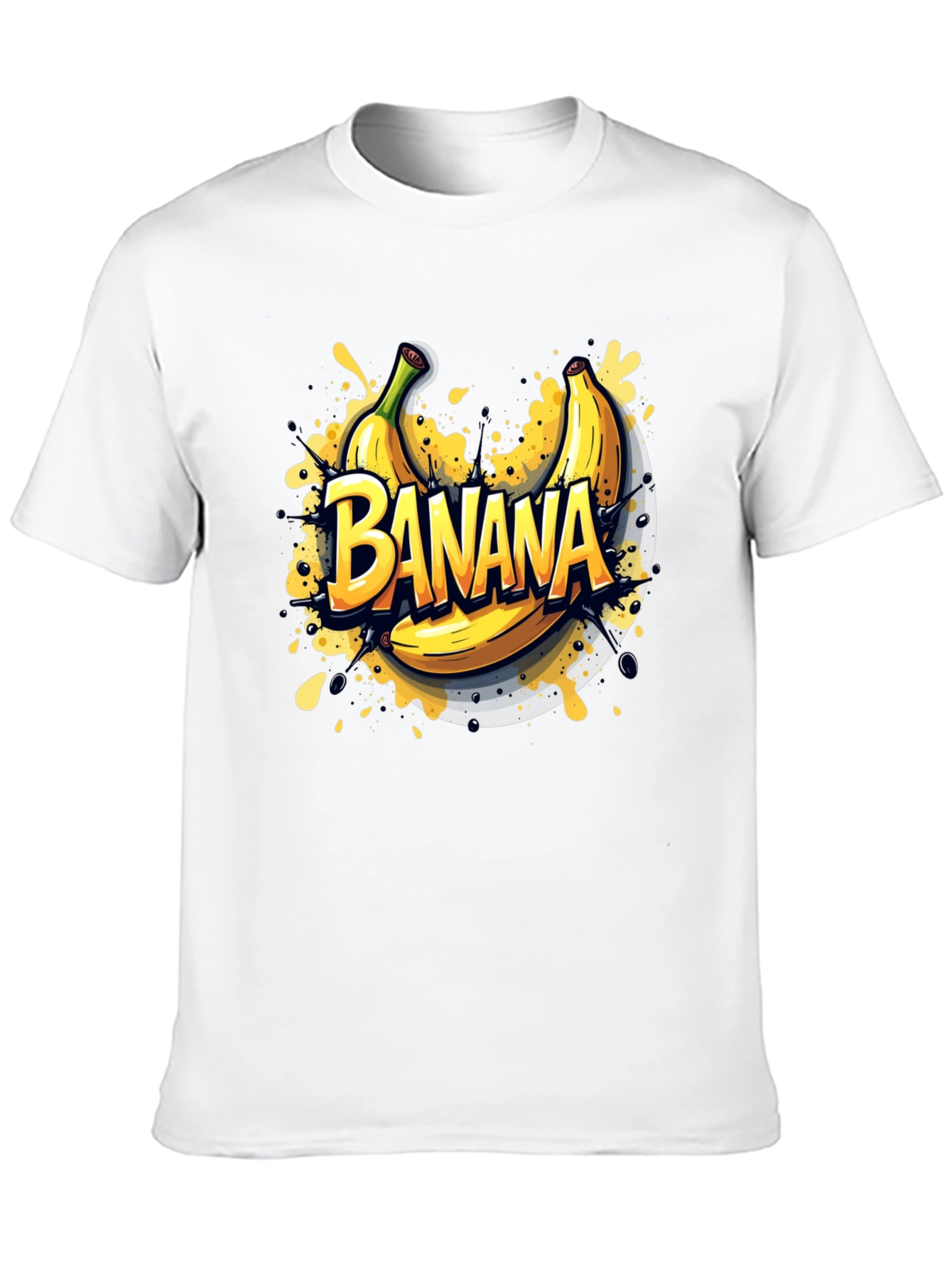 Banana Graphic Tee - Fruit Lovers Black T-Shirt