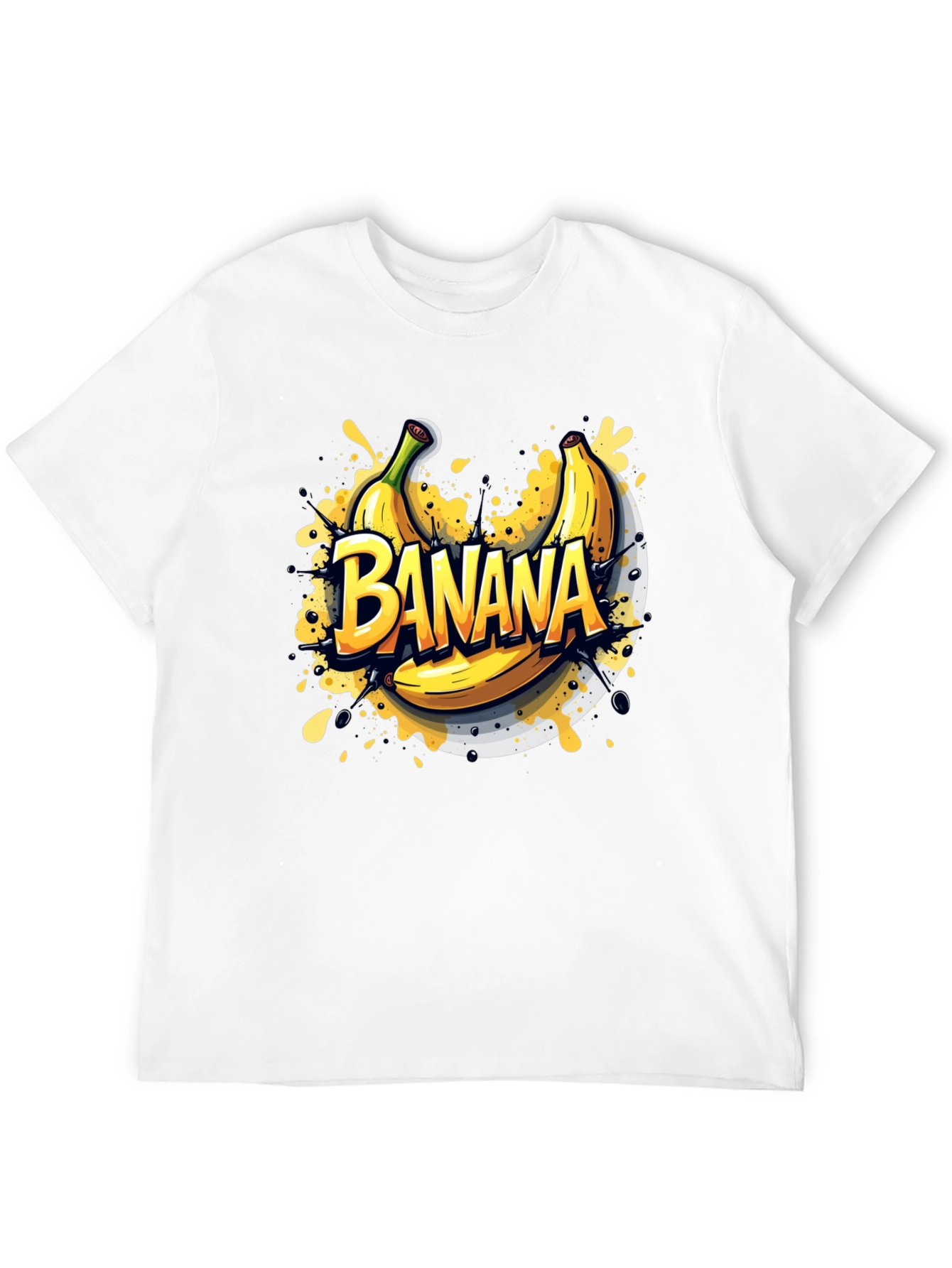 Banana Graphic Tee - Fruit Lovers Black T-Shirt