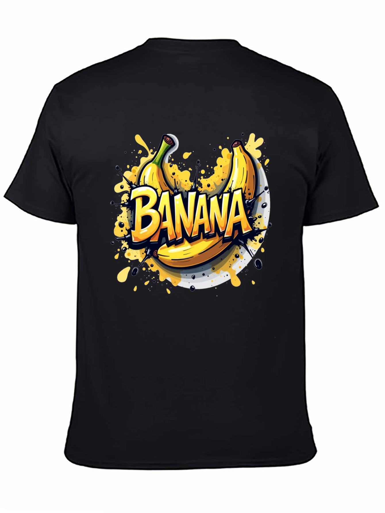 Banana Graphic Tee - Fruit Lovers Black T-Shirt