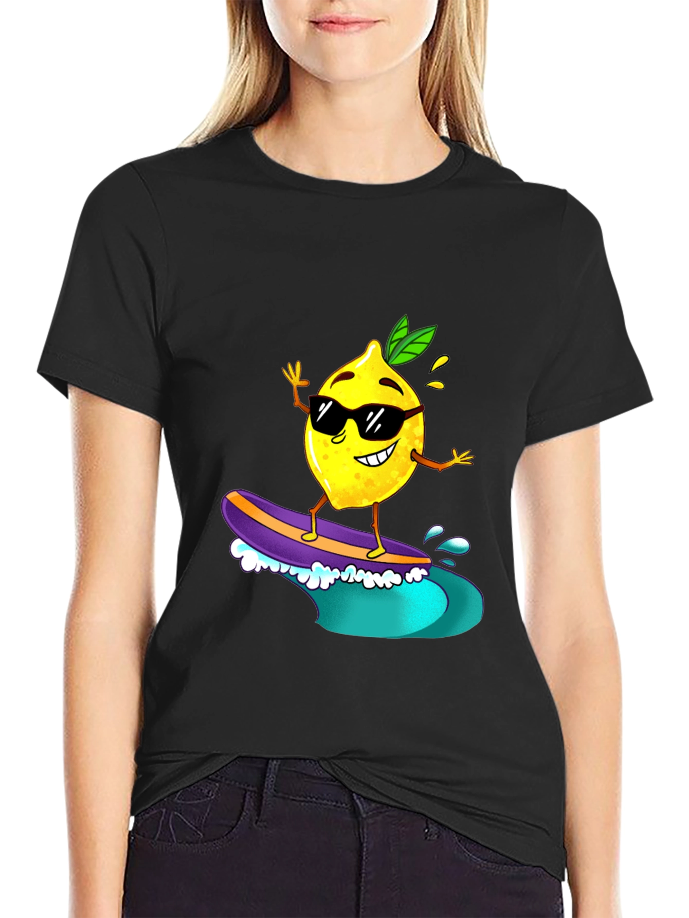 Surfing Lemon Graphic Tee