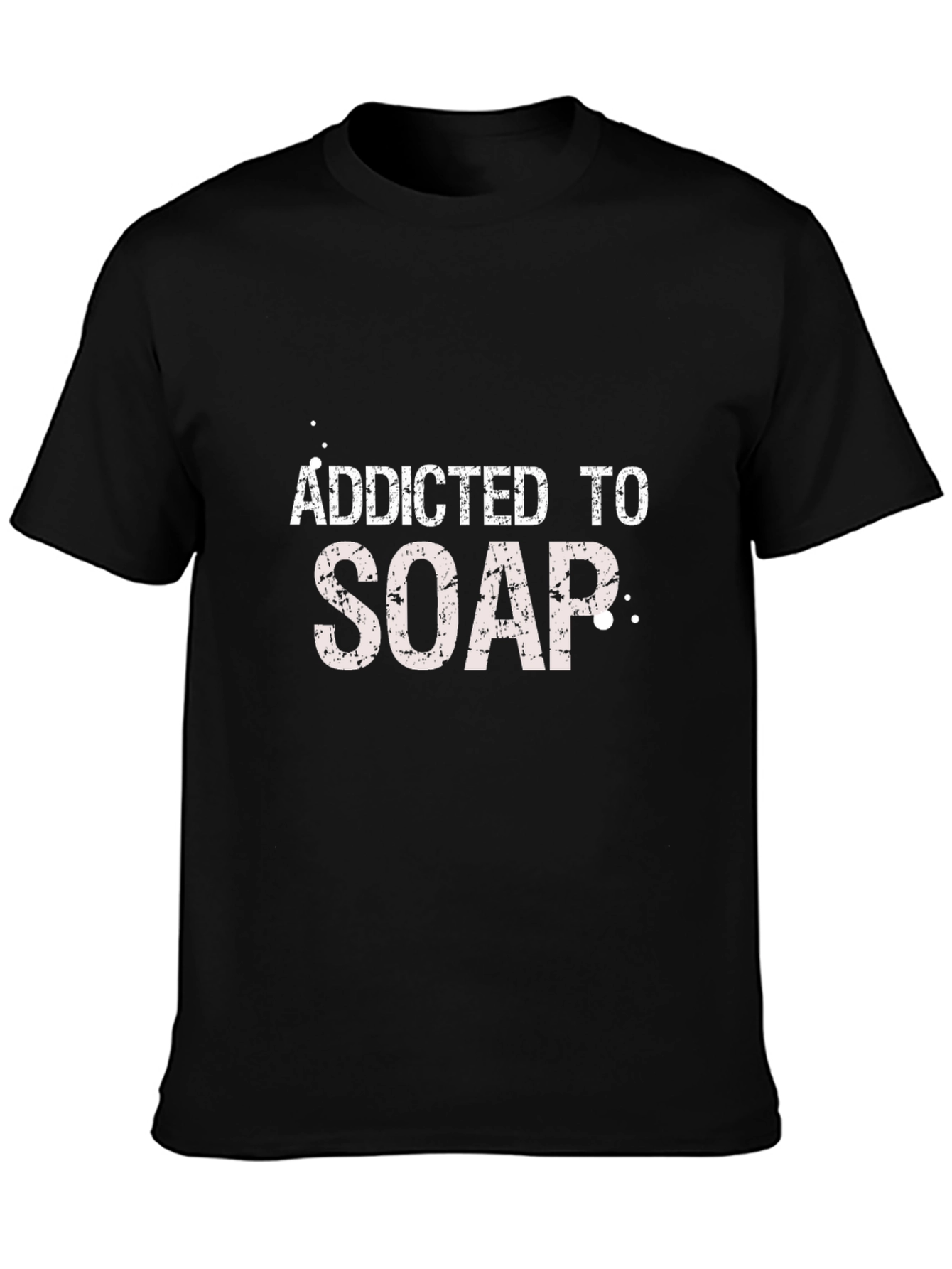 Addicted To Soap Graphic Black T-Shirt