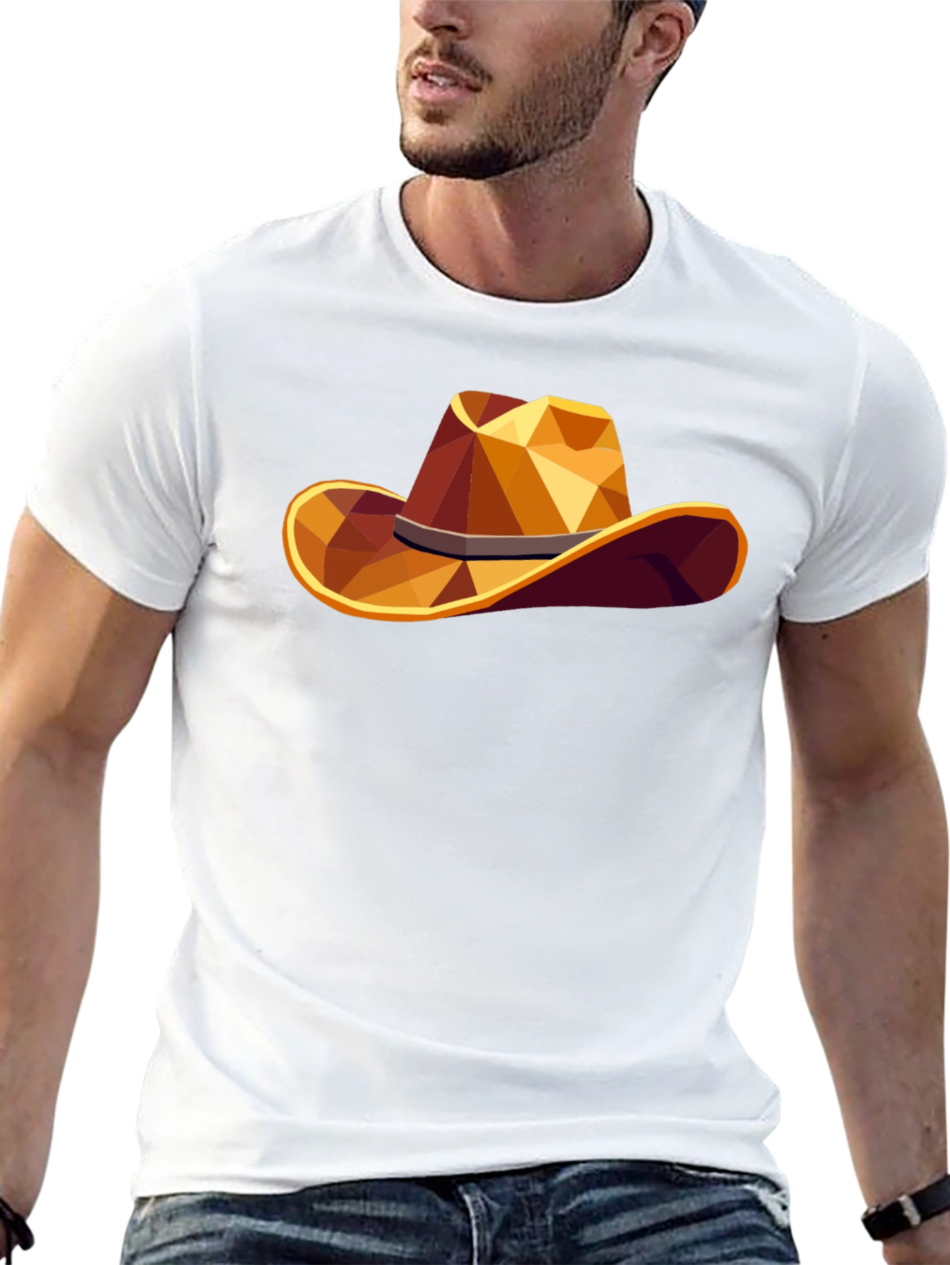Geometric Cowboy Hat T-Shirt
