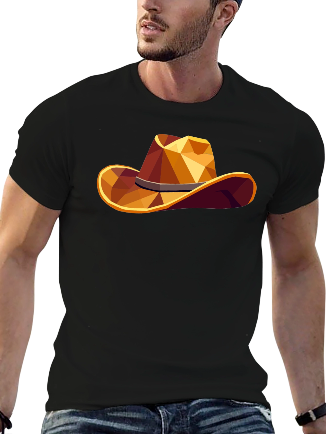 Geometric Cowboy Hat T-Shirt