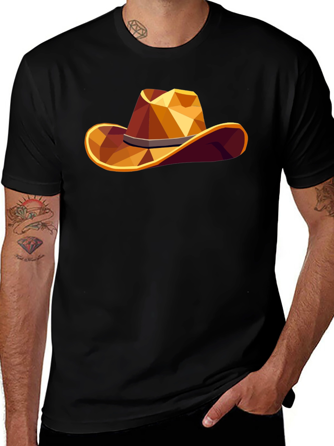 Geometric Cowboy Hat T-Shirt