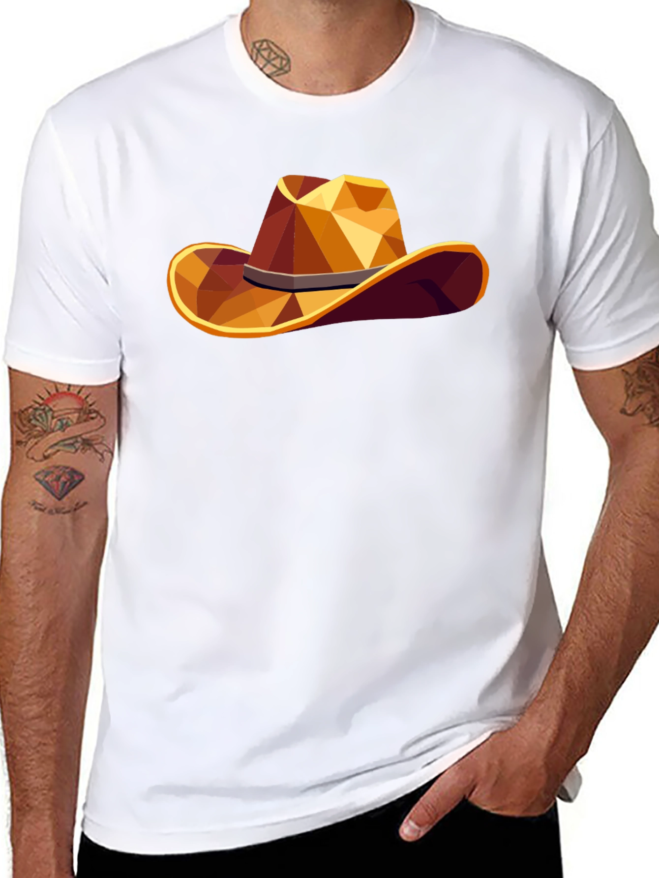 Geometric Cowboy Hat T-Shirt