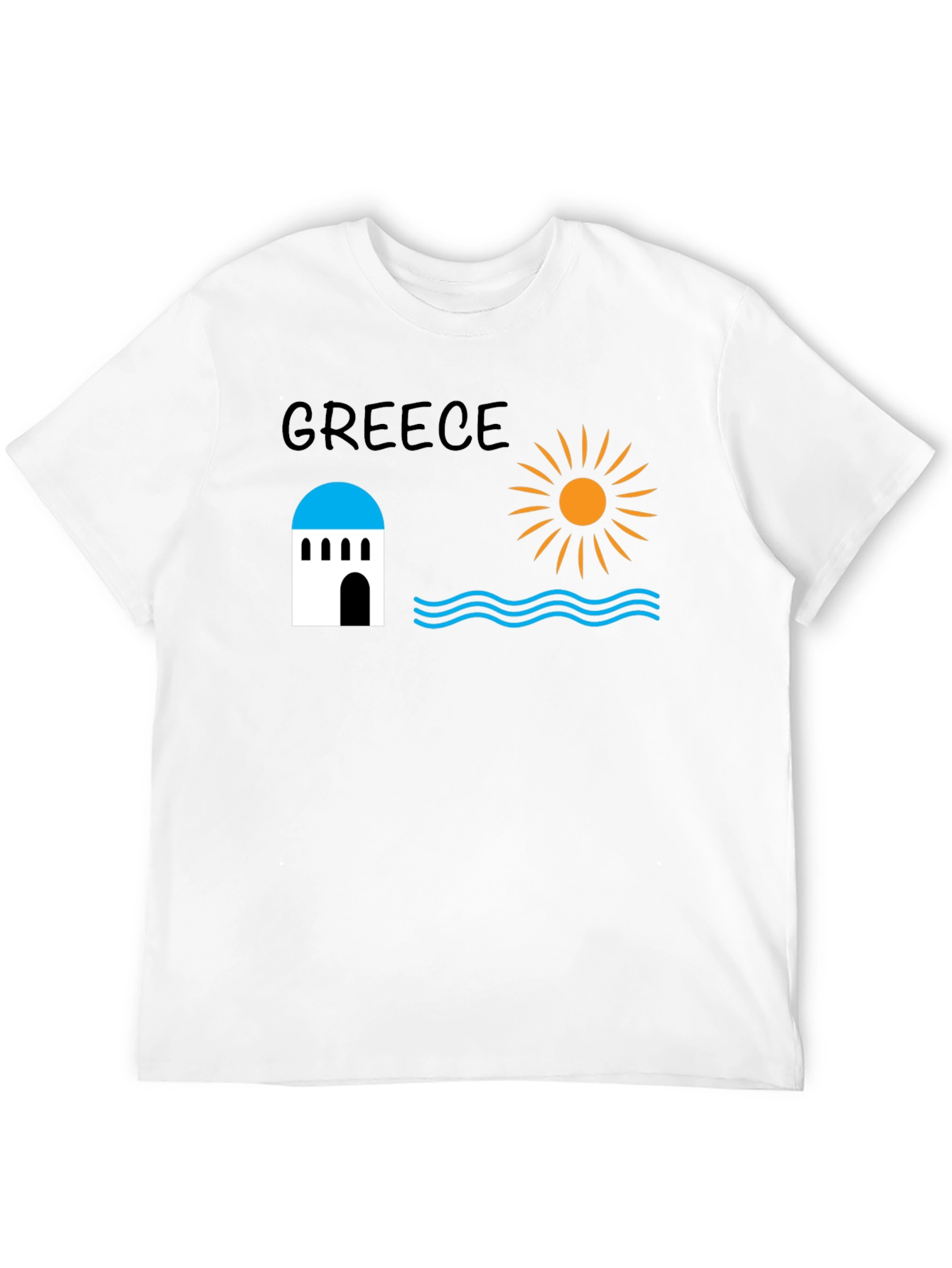 Greece Graphic Tee - Black Unisex T-Shirt
