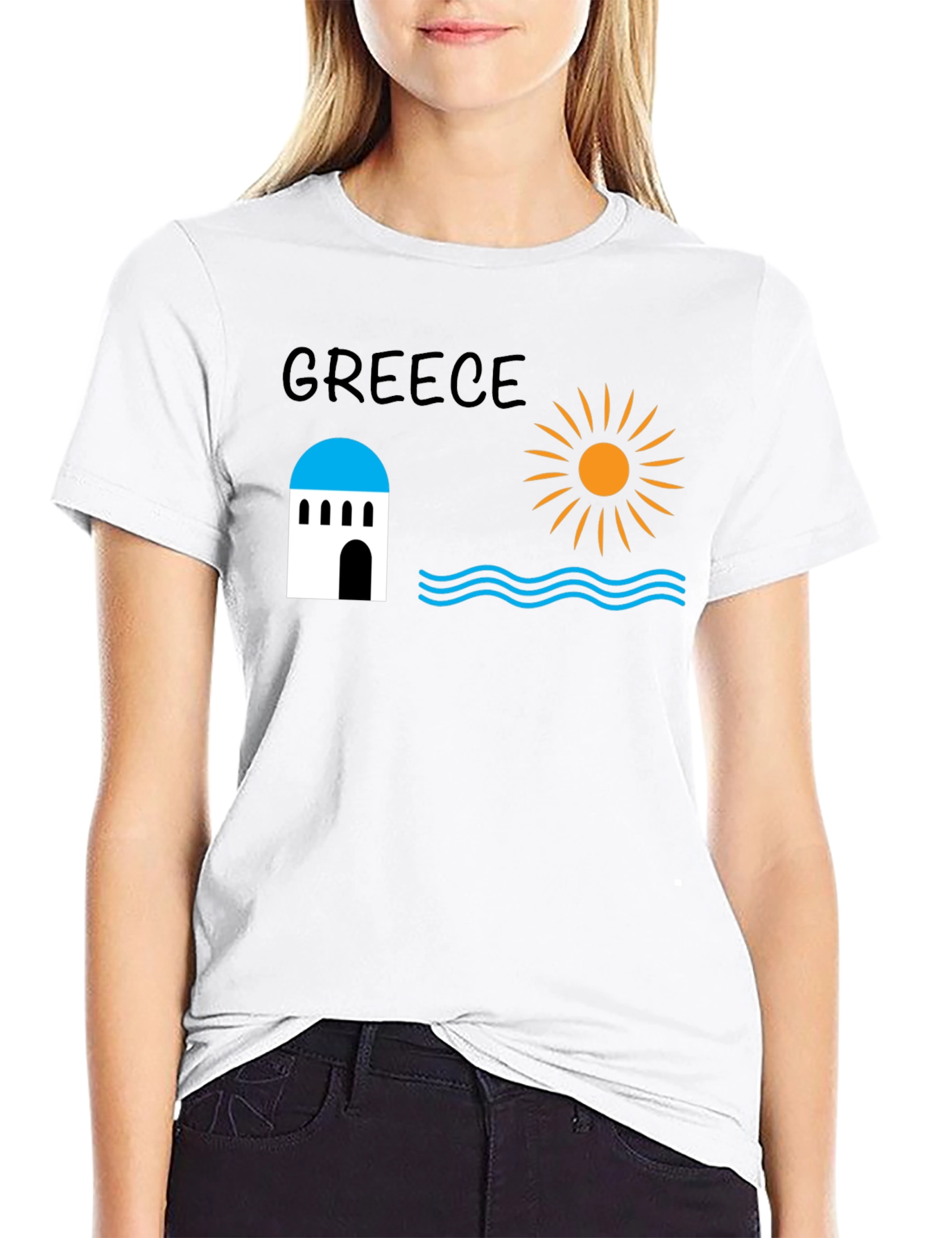 Greece Graphic Tee - Black Unisex T-Shirt