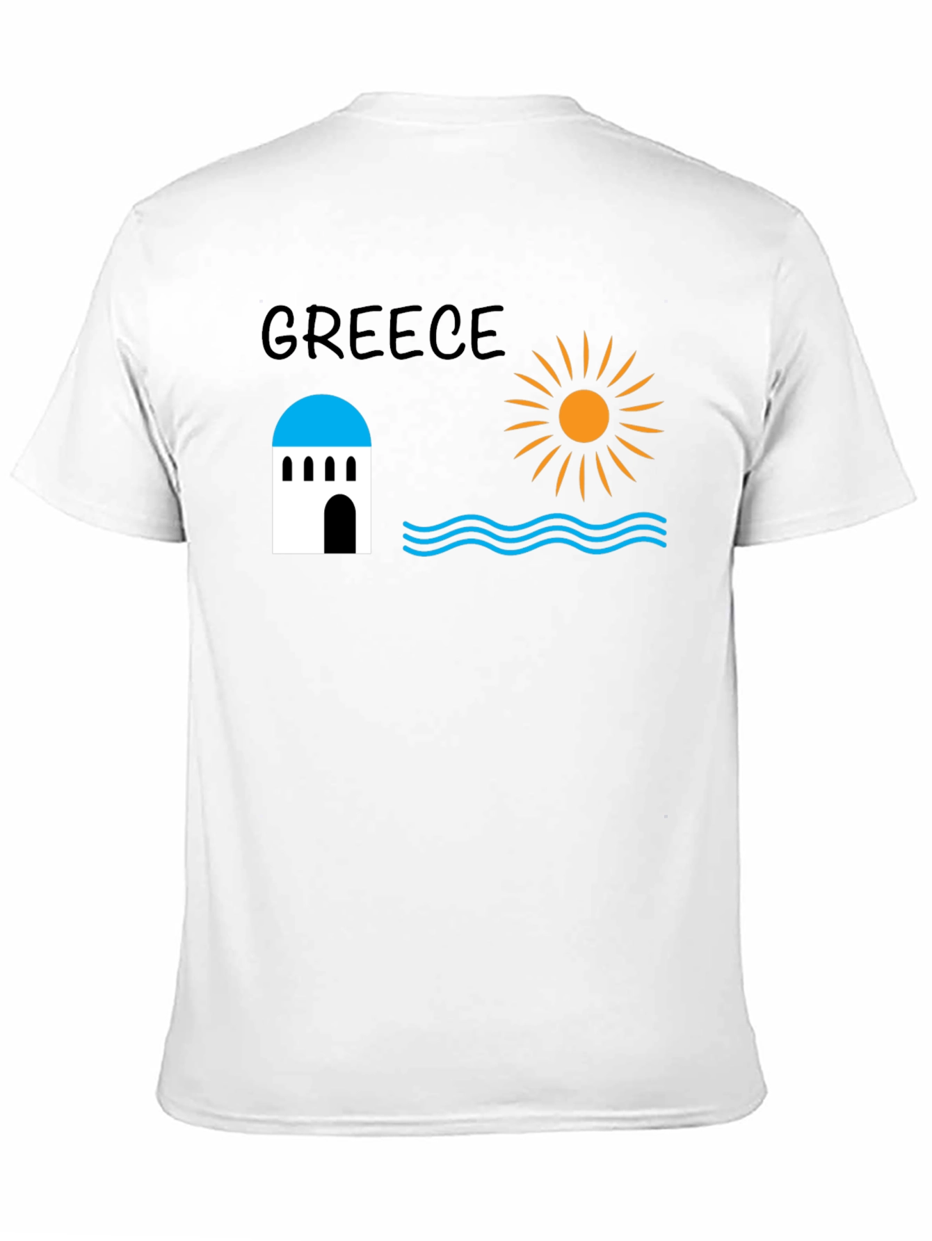 Greece Graphic Tee - Black Unisex T-Shirt