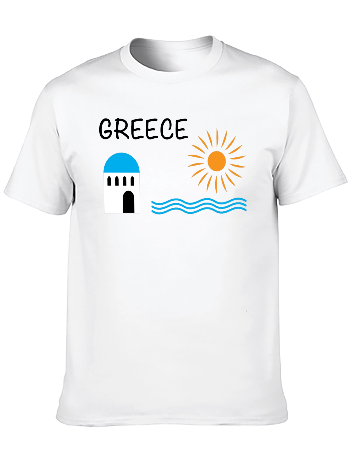Greece Graphic Tee - Black Unisex T-Shirt